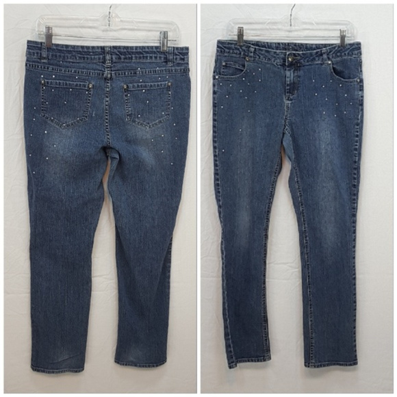 *GIRL* TOTAL GIRL, Sparkly Denim Jeans, size 16.5 - Picture 3 of 8